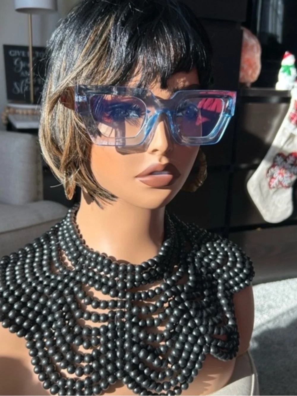 🌸 NEW clear lens personality transparent square statement glasses